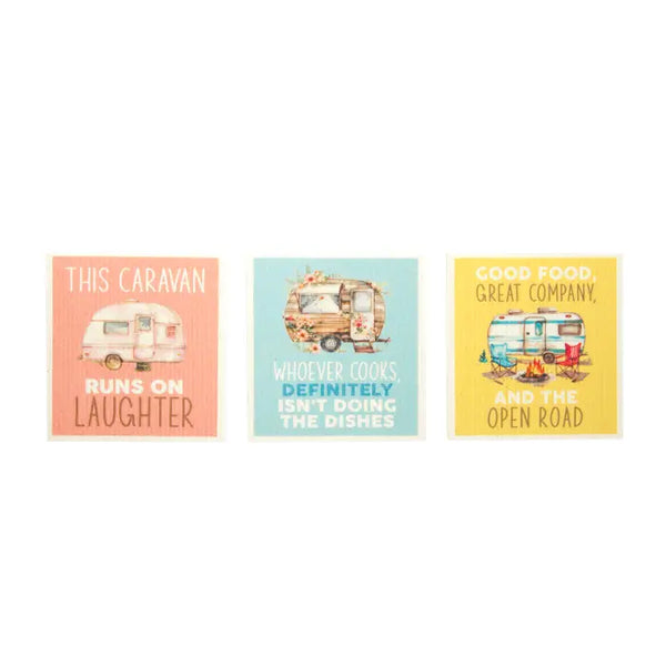 Caravan Swedish Dish Cloth Set of 3
