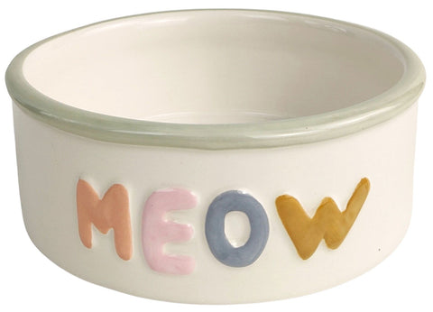 Meow Cat Food Bowl