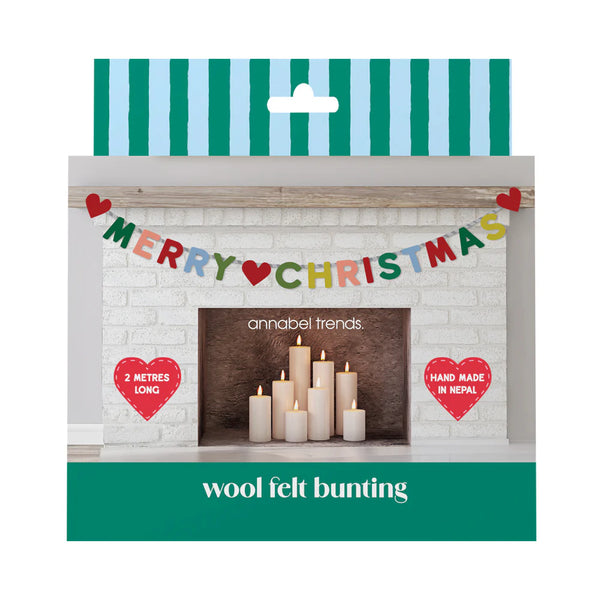 Merry Christmas Felt Bunting