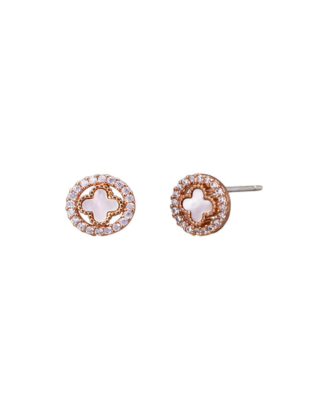 Rose Gold Crystal Circle Felice Studs | Tiger Tree