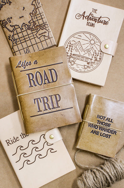 Adventures Travel Leather Notebook