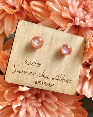 Coral Glass Studs | Samantha Abbott