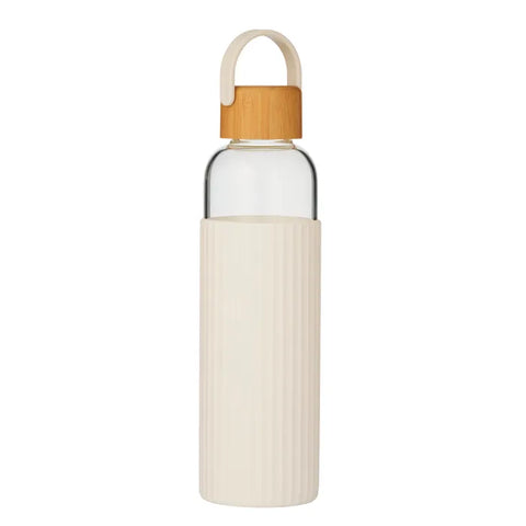 White Glass Water Bottle