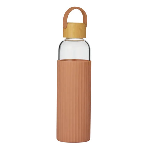 Coral Glass Water Bottle