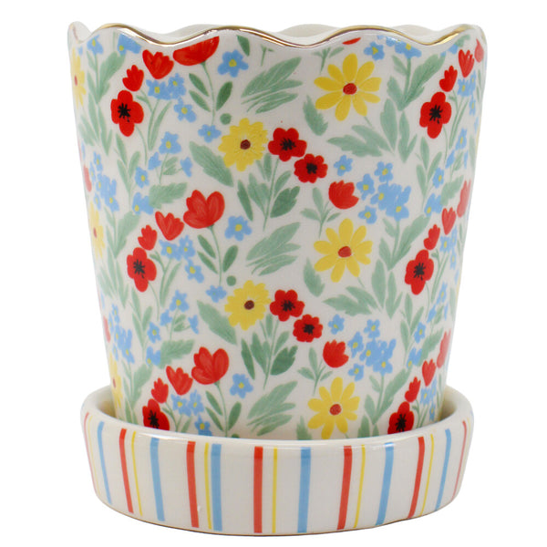 Cottage Pot with Saucer