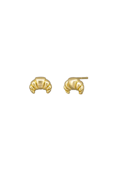 Gold Croissant Stud Earrings | Tiger Tree