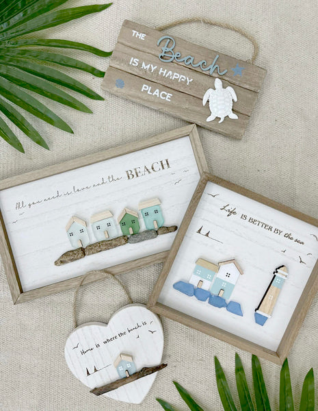 Life Is Better Sea Glass Wall Art