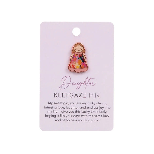 Lucky Little Lady Daughter Keepsake Pin