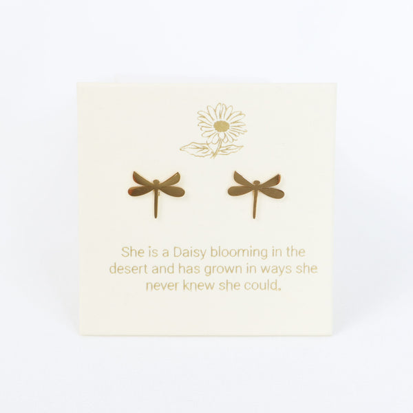 Dragonfly Gold Inspiration Earrings
