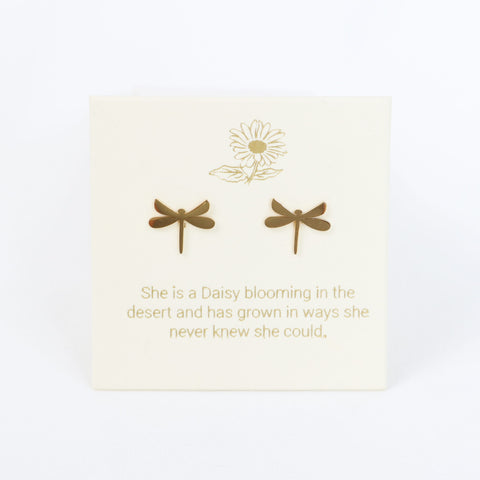 Dragonfly Gold Inspiration Earrings