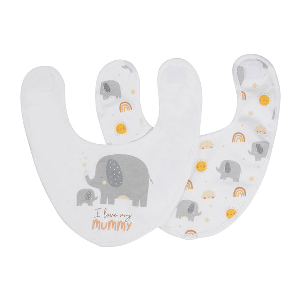 Baby Elephant Bib 2pk