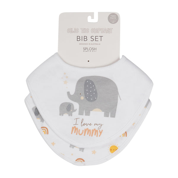 Baby Elephant Bib 2pk