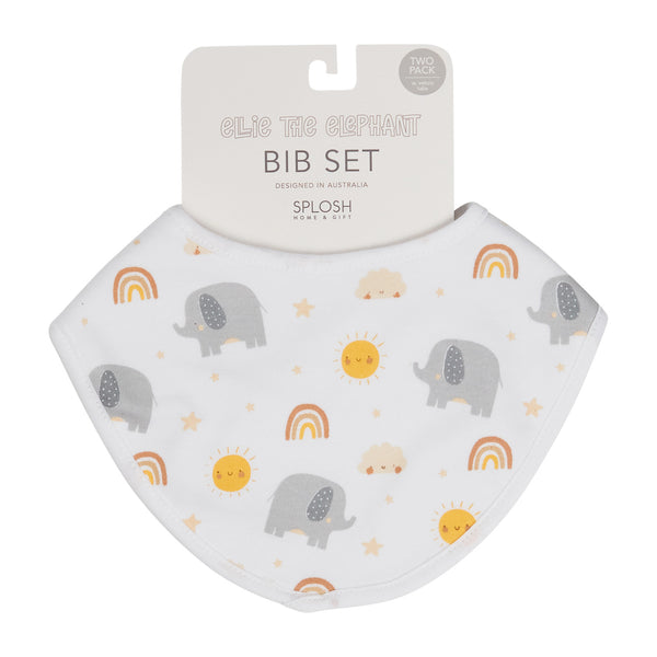 Baby Elephant Bib 2pk