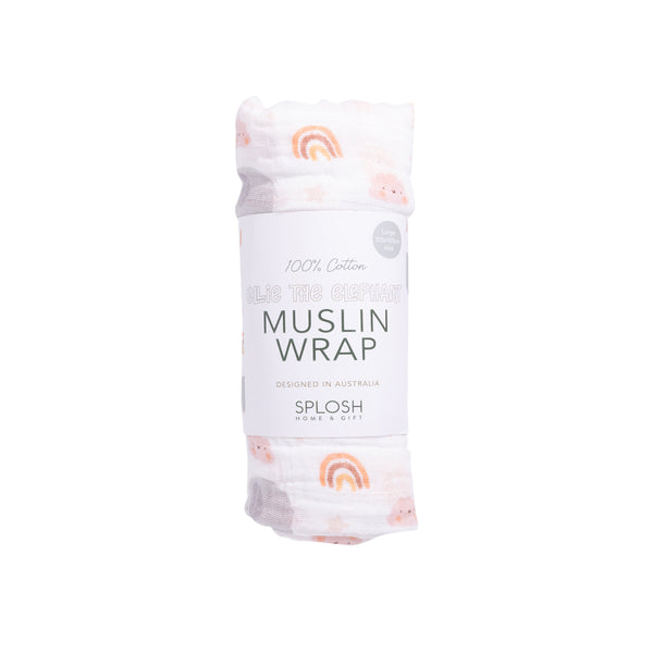 Elephant Muslin Wrap