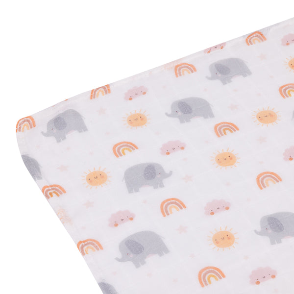 Elephant Muslin Wrap