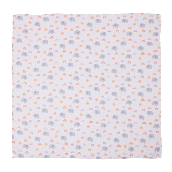 Elephant Muslin Wrap