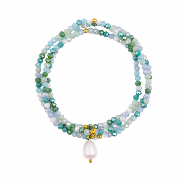 Emerald Crystal Bracelet / Necklace Wrap