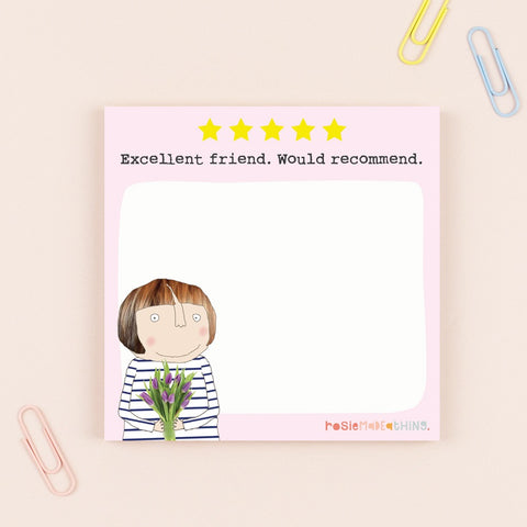 Excellent Friend Sticky Jot Pad | Rosie Made A Thing