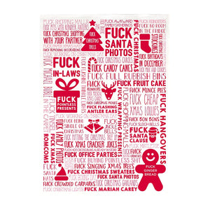 F Word Christmas Tea Towel