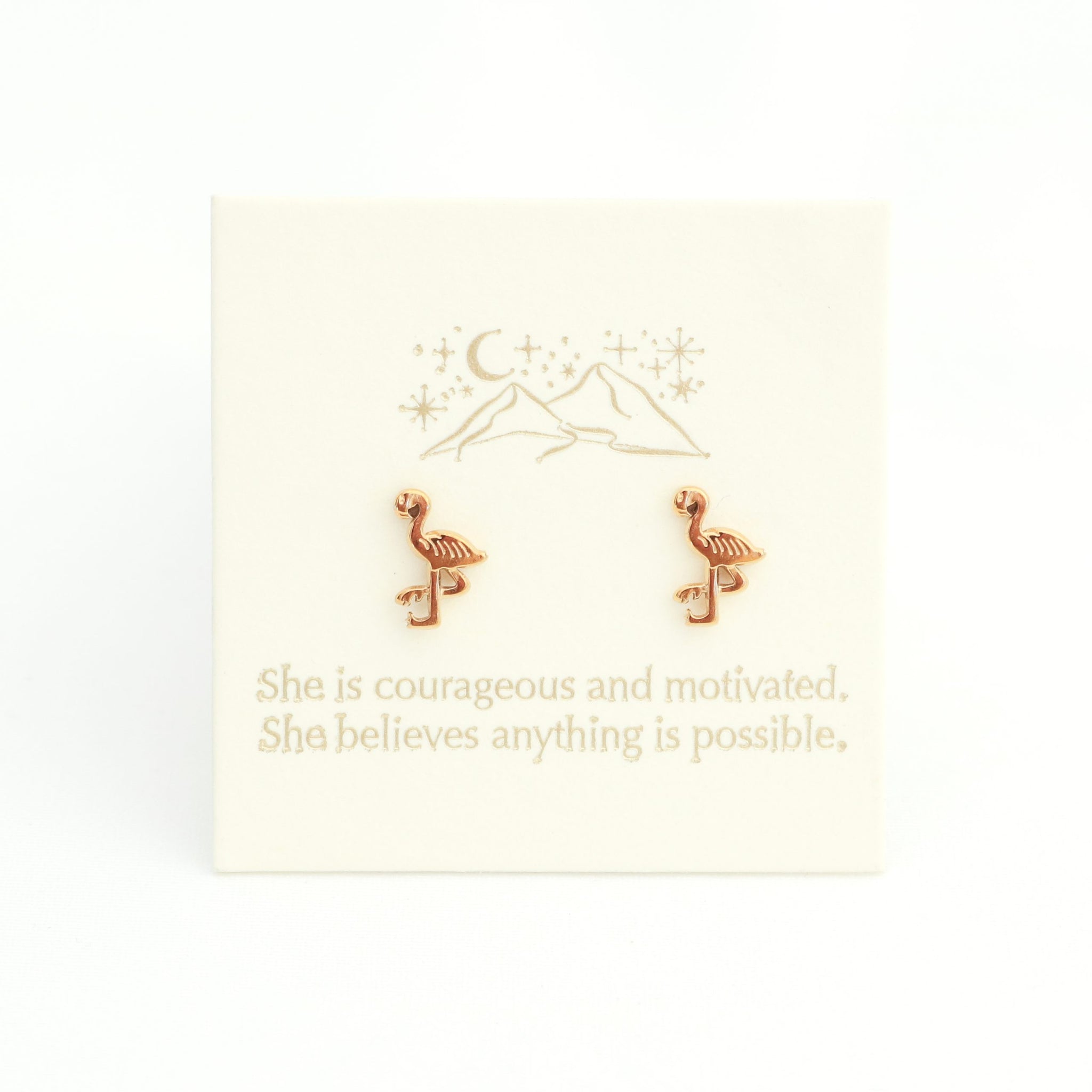 Flamingo Gold Inspiration Earrings