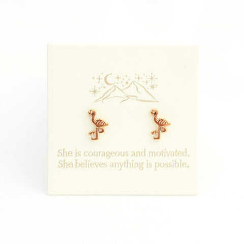 Flamingo Gold Inspiration Earrings