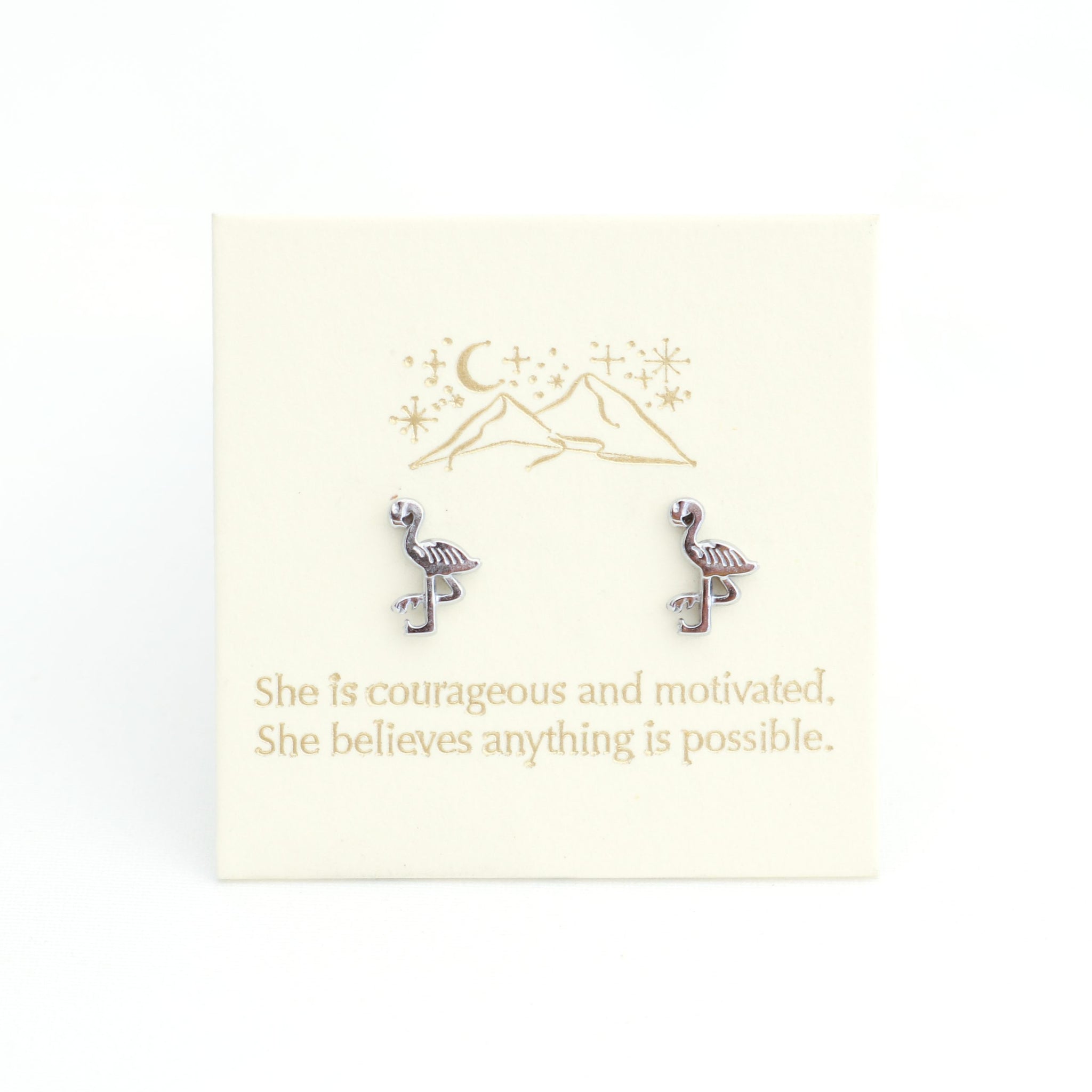 Flamingo Silver Inspiration Earrings