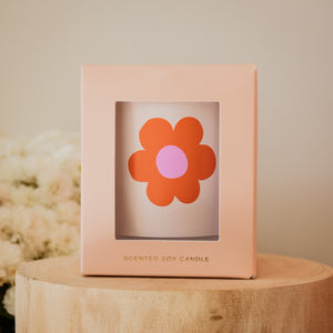 Flower Glass Candle Card | Honeysuckle