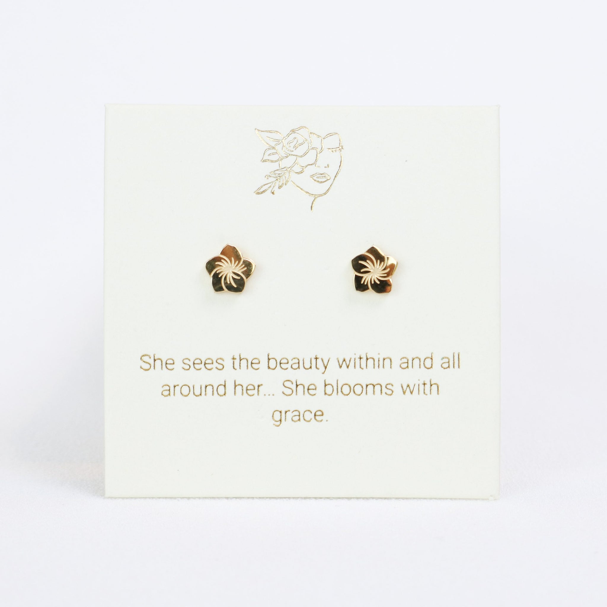Frangipani Gold Inspiration Earrings