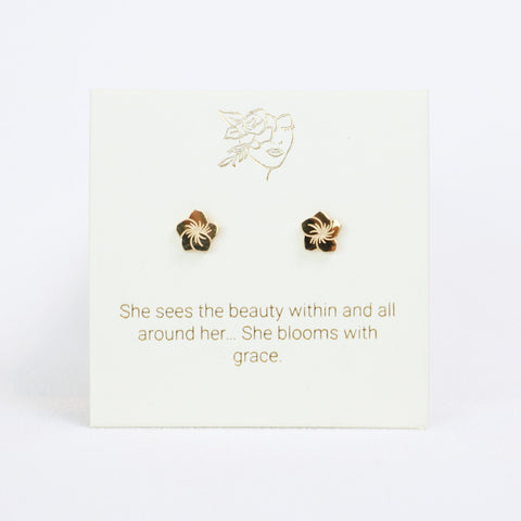 Frangipani Gold Inspiration Earrings