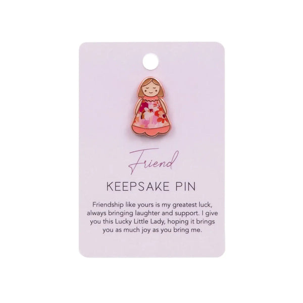 Lucky Little Lady Friend Keepsake Pin