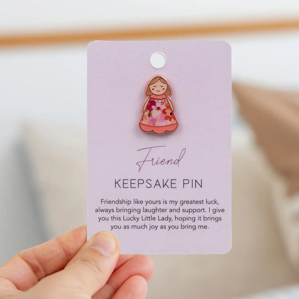 Lucky Little Lady Friend Keepsake Pin