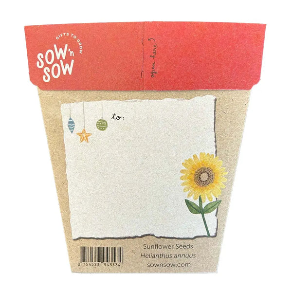 Sunflowers Gift of Seeds Christmas Card