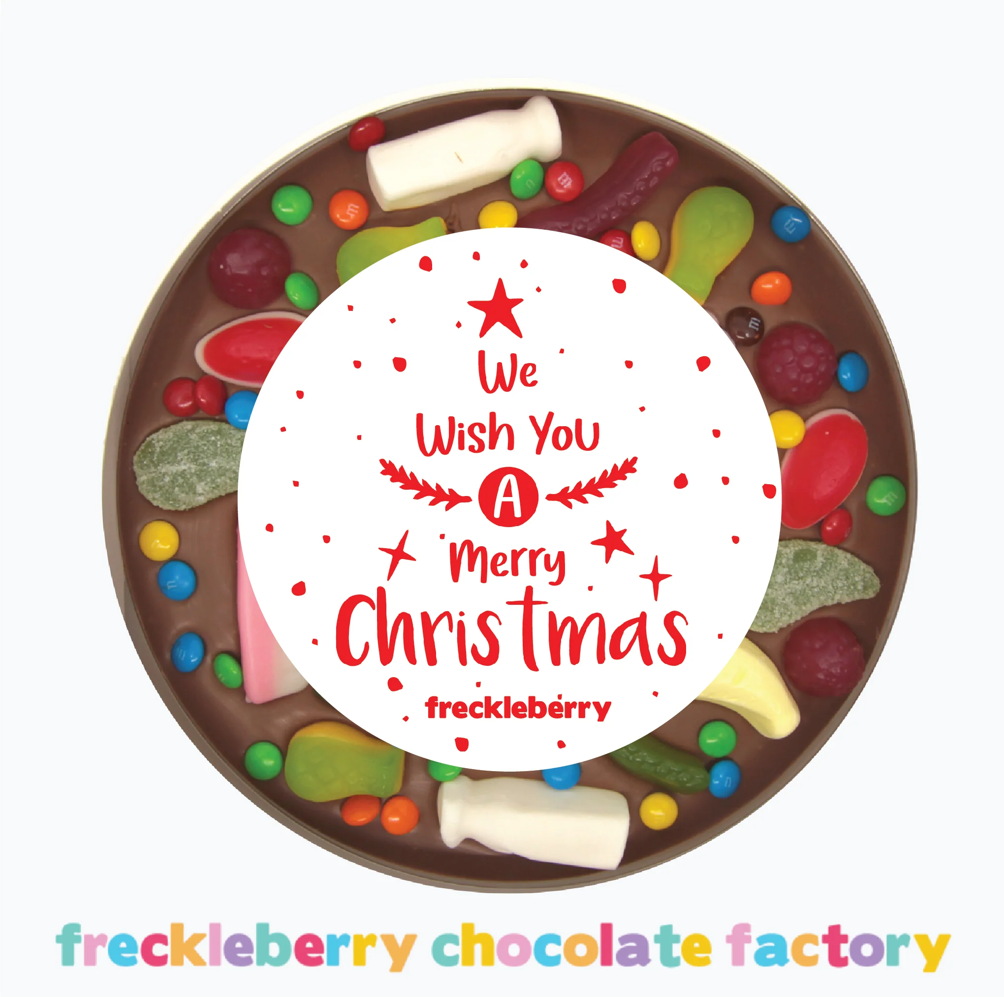 Freckleberry Chocolate | Giant Christmas Lolly Pizza