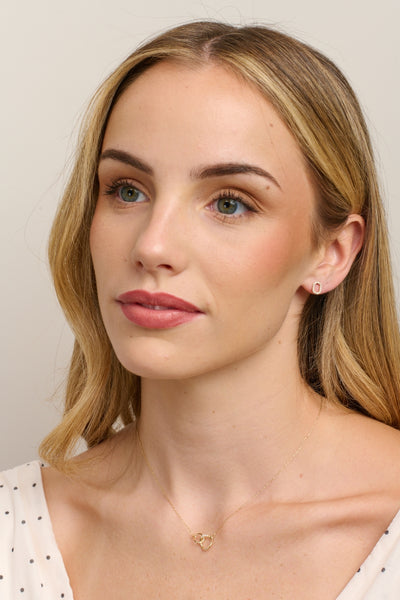 Gold Crystal Oval Studs | Tiger Tree