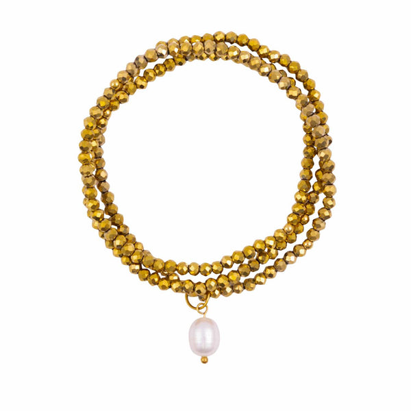 Golden Mirage Crystal Bracelet / Necklace Wrap