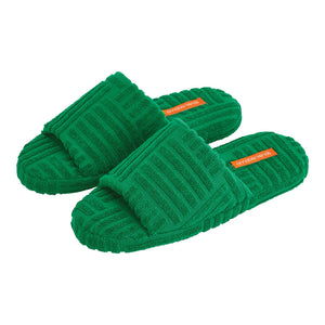 Terry Slide Slippers | Green