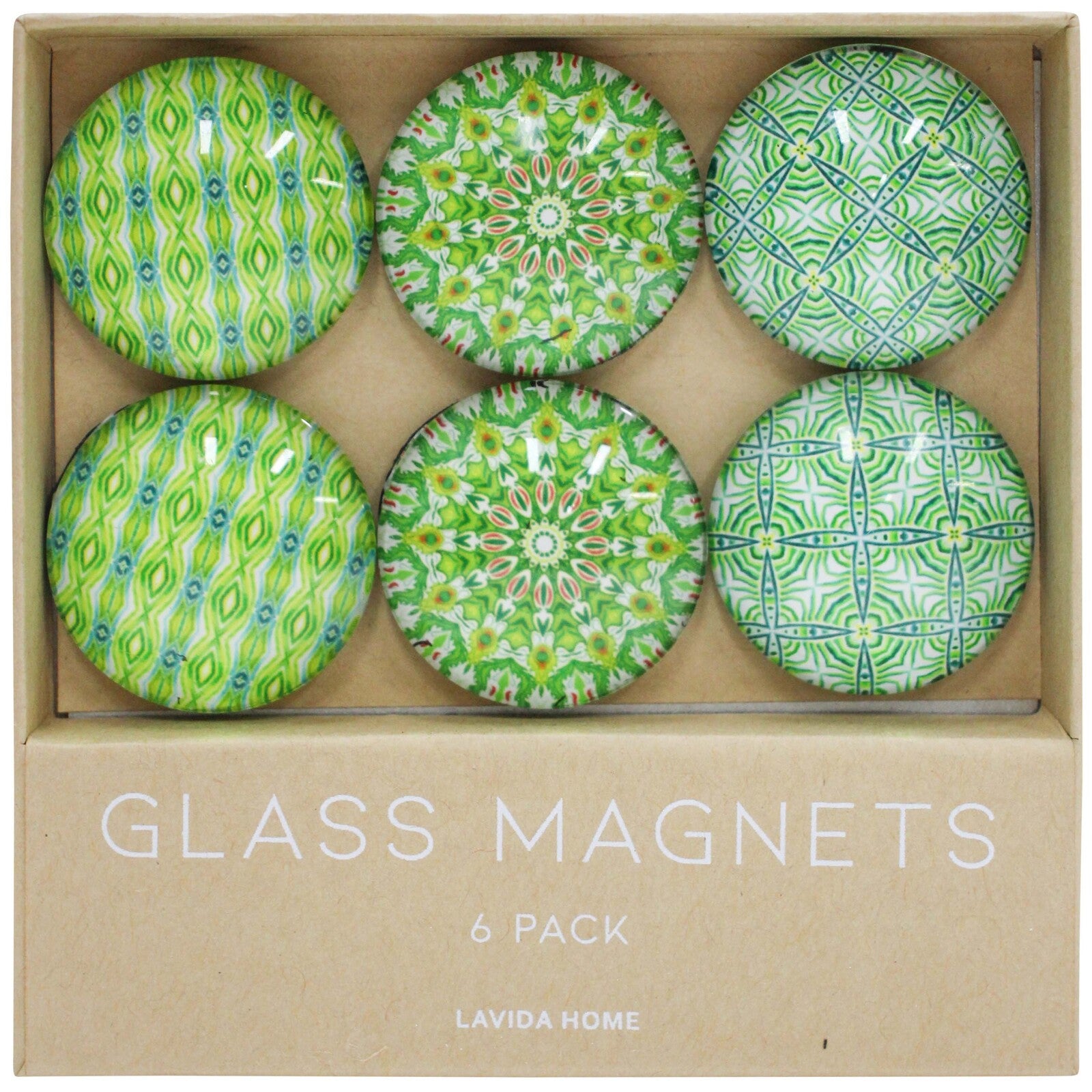 Green Envy Glass Magnet Set