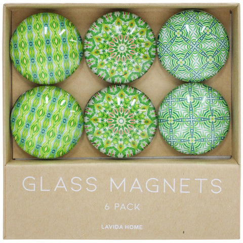 Green Envy Glass Magnet Set