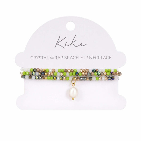 Green Oracle Crystal Bracelet / Necklace Wrap