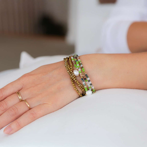 Green Oracle Crystal Bracelet / Necklace Wrap