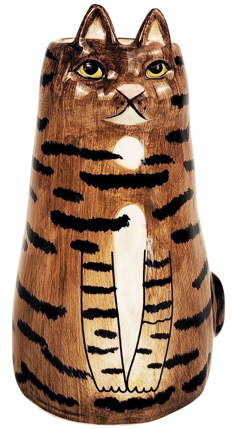 Brown Cat Vase | 13cm