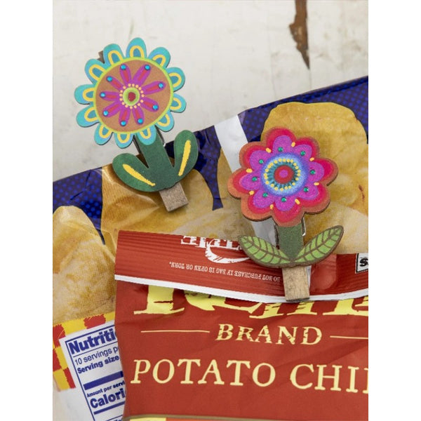 Flower Happy Clip Magnets