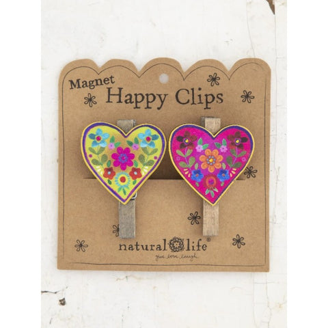 Heart Happy Magnet Clips