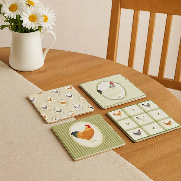 Henny Chicken Coaster Set of 4