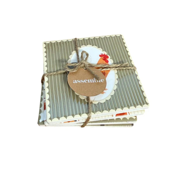 Henny Chicken Coaster Set of 4