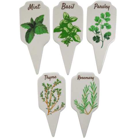 Herb Ceramic Garden Stakes