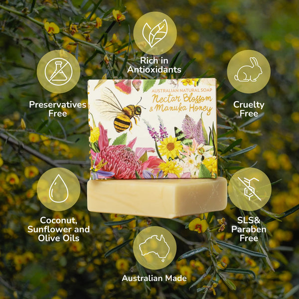 Australian Natural Nectar Blossom & Manuka Honey Soap