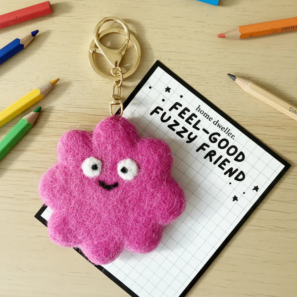 Hope Feel Good Fuzzy Friend Bag Keychain