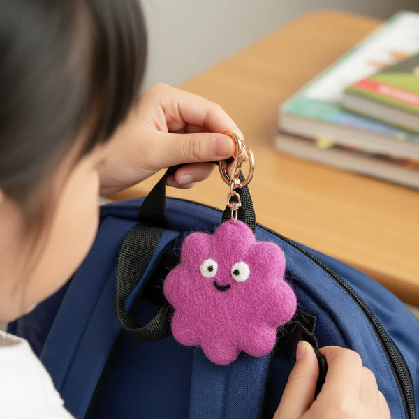Hope Feel Good Fuzzy Friend Bag Keychain