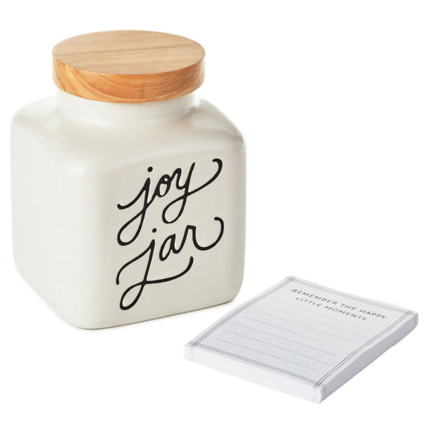 Ceramic Joy Jar & Notepad Set